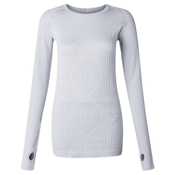 Lululemon Rest Less Pullover Top Size 4 Heathered Silver Long Sleeve AS IS - Picture 11 of 11